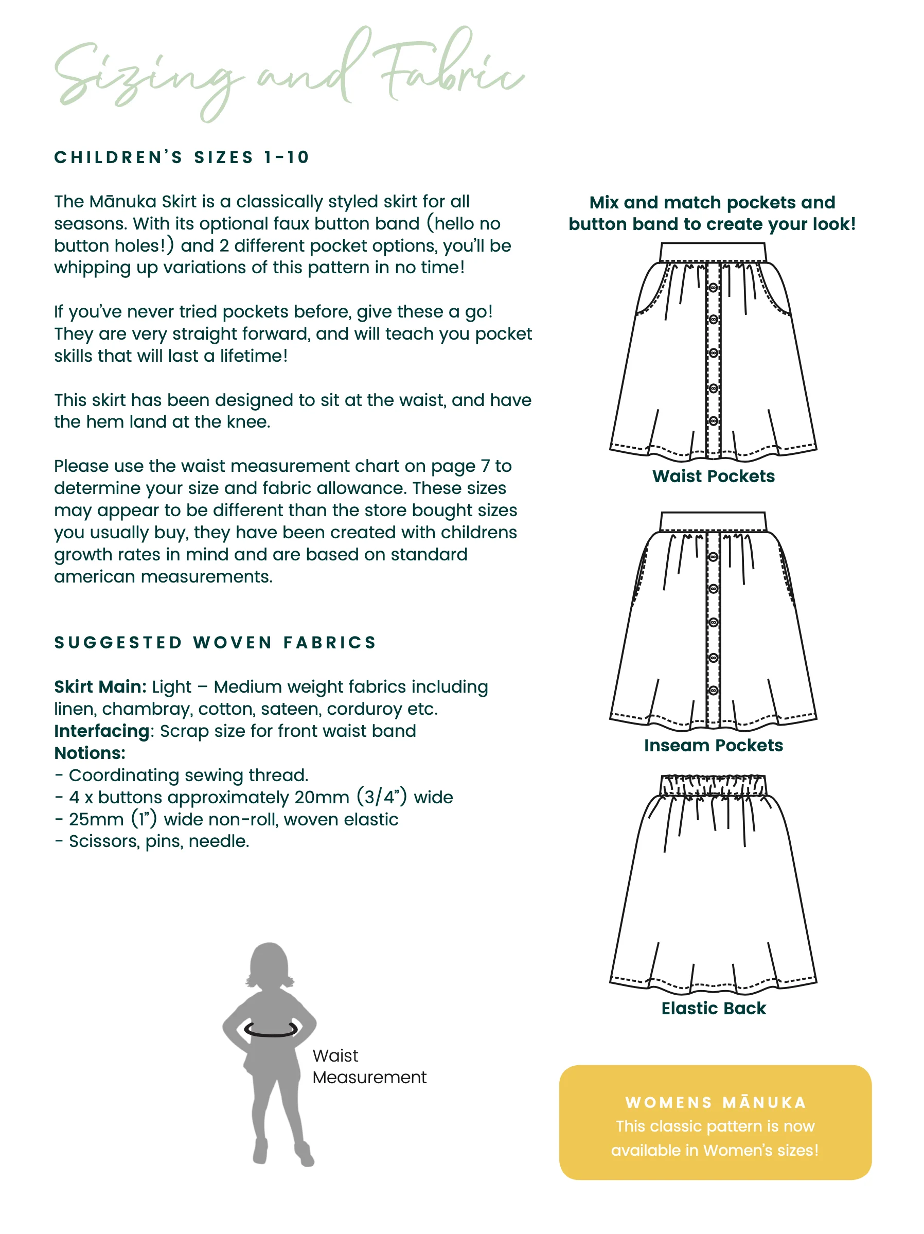Below the Kōwhai Baby/Child Mānuka Skirt - Image 7