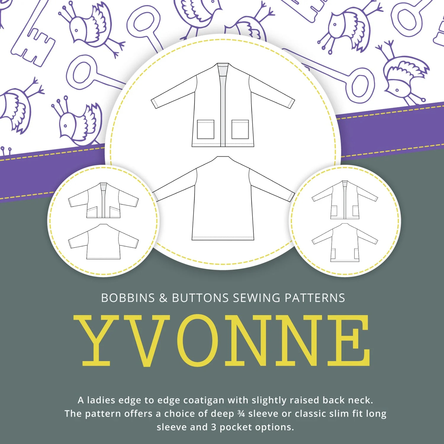 Bobbins and Buttons Yvonne Coatigan - Image 4