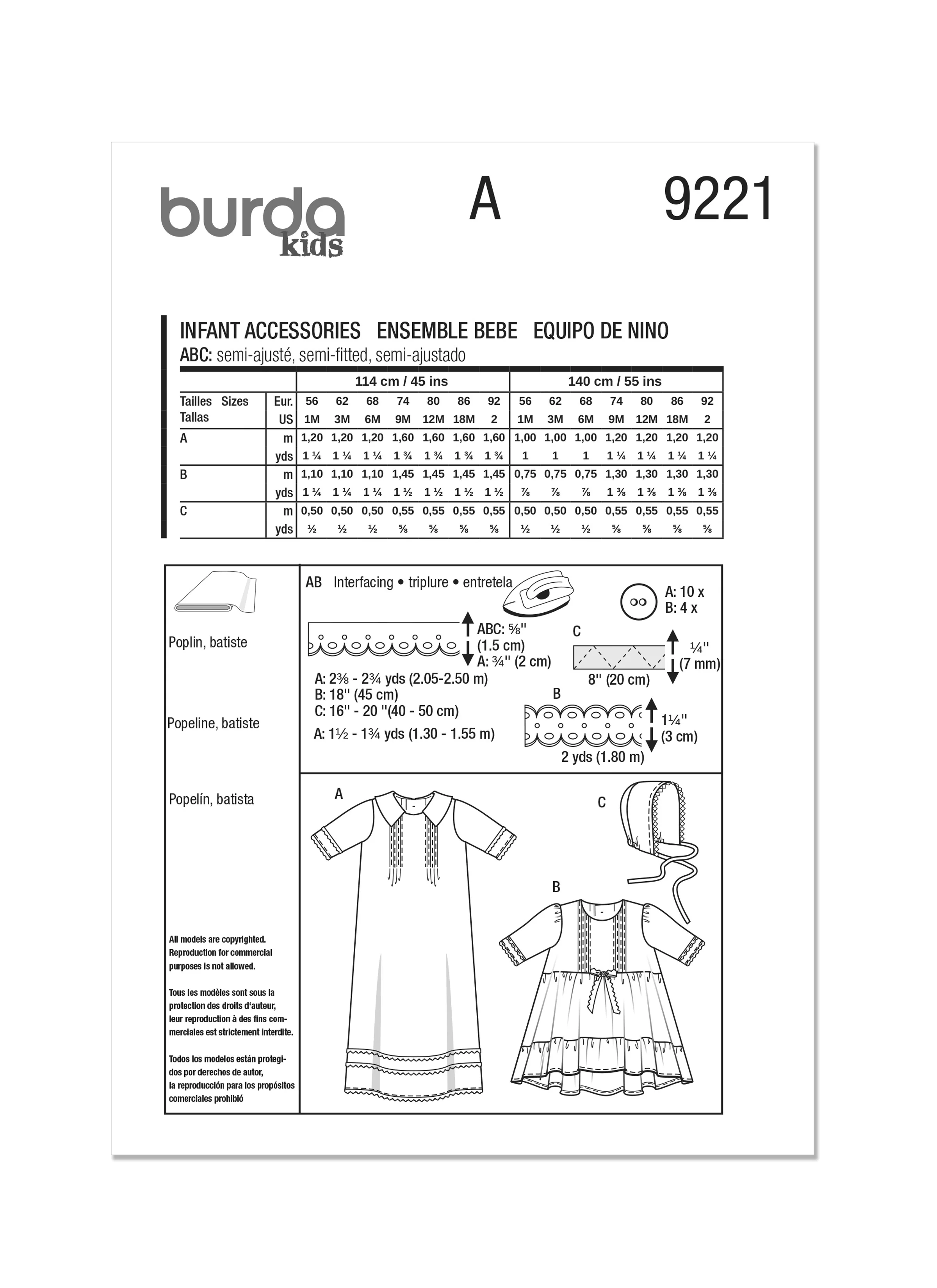 Burda Baby Special Occasion Outfit 9221 - Image 5