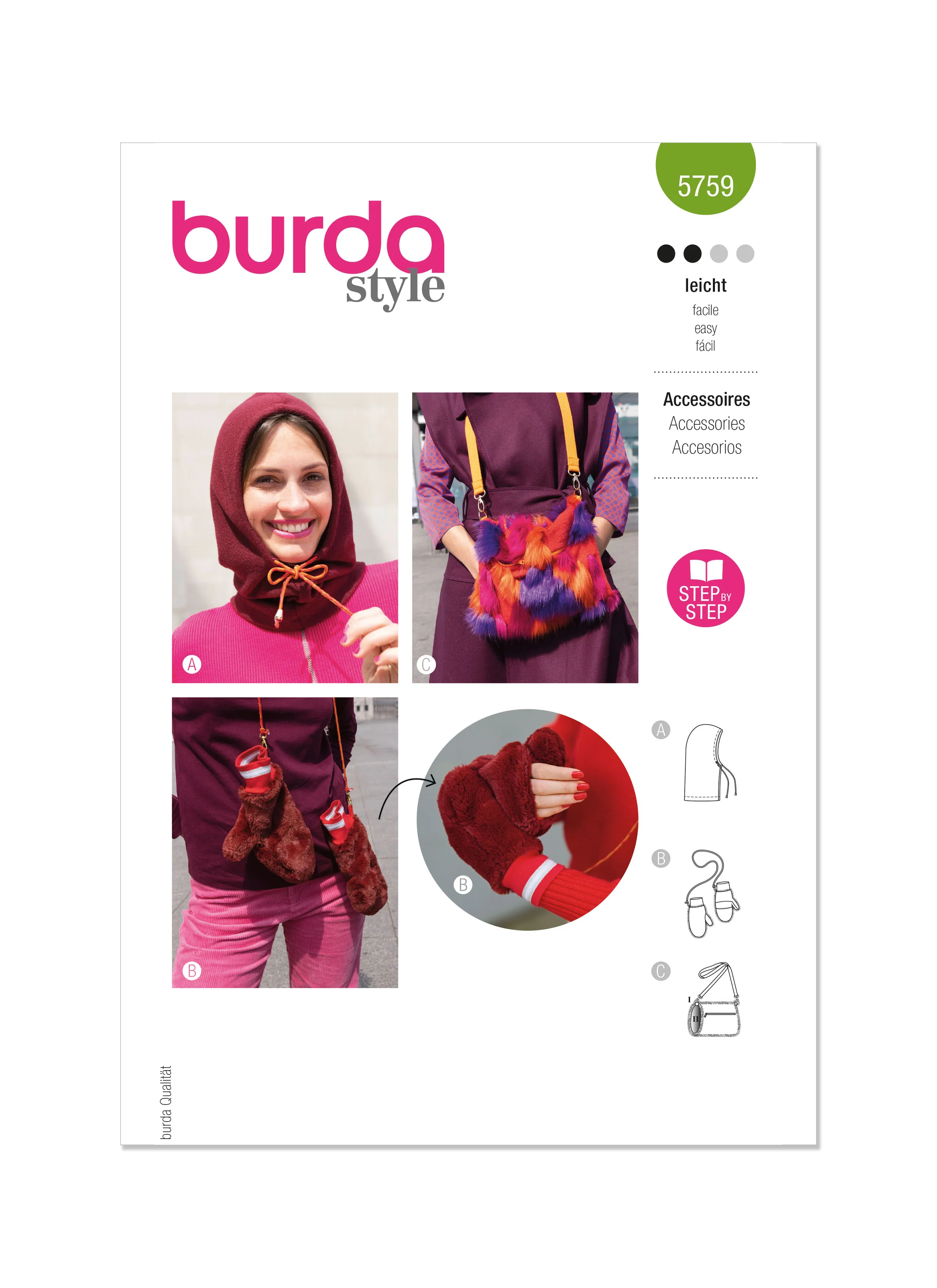 Burda Balaklava, Mittens & Muff 5759 - Image 2