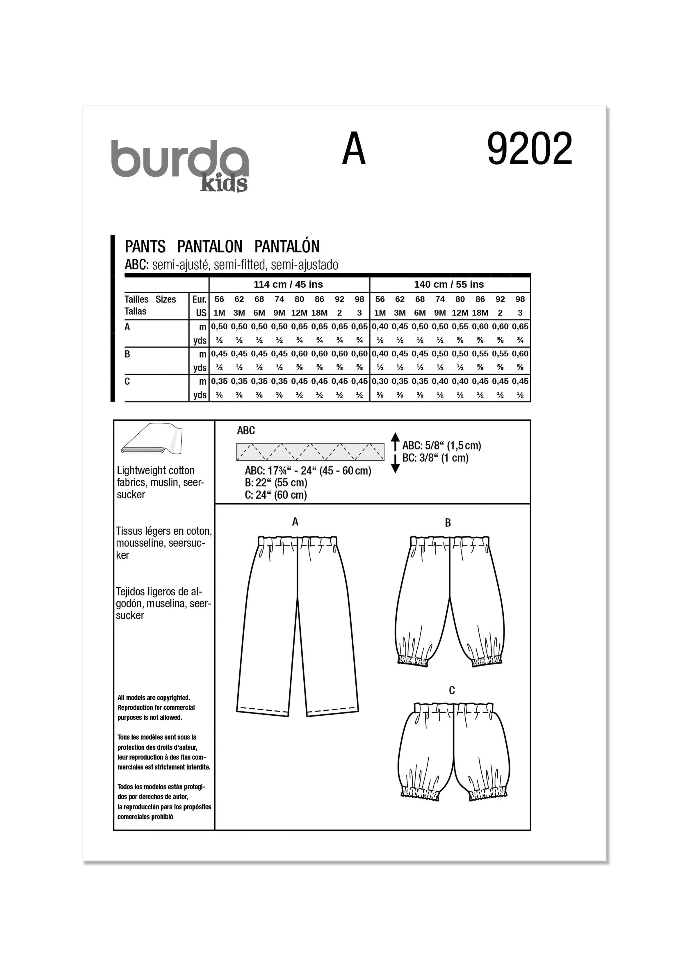 Burda Babies' Trousers 9202 - Image 11