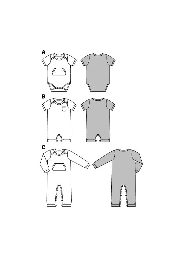 Burda Baby Bodysuit and Rompers 9384 - Image 5