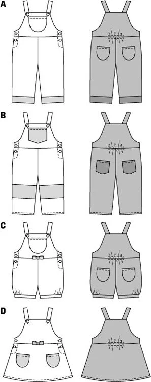Burda Baby/Child Dungaree/Pinafore 9424 - Image 6