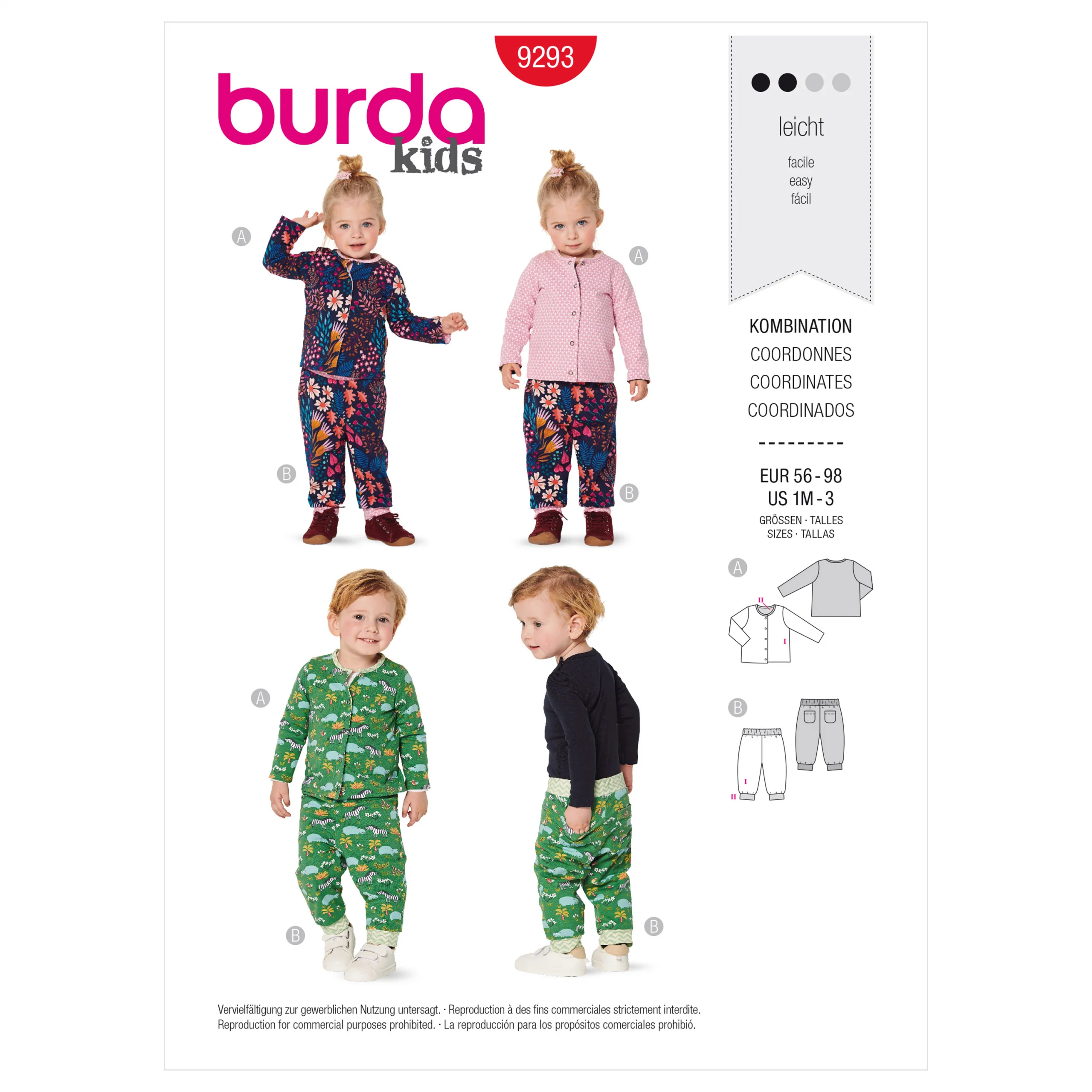 Burda Baby/Child Jacket and Trousers 9293 - Image 2