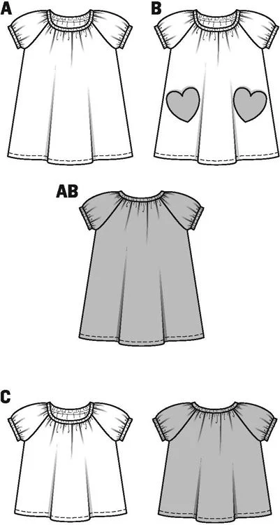 Burda Baby/Child Top and Dresses 9438 - Image 5