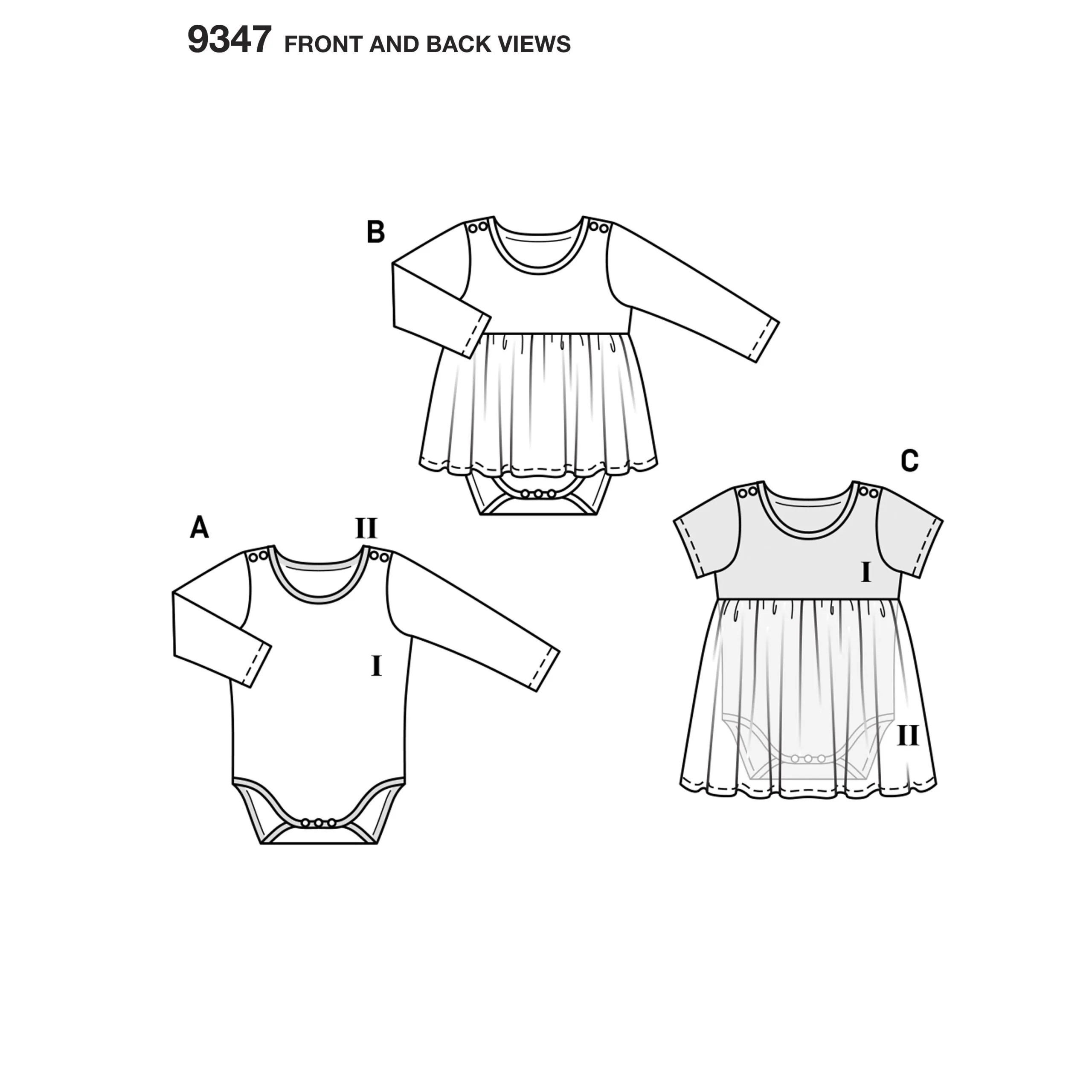 Burda Baby Dress and Bodysuit 9347 - Image 5