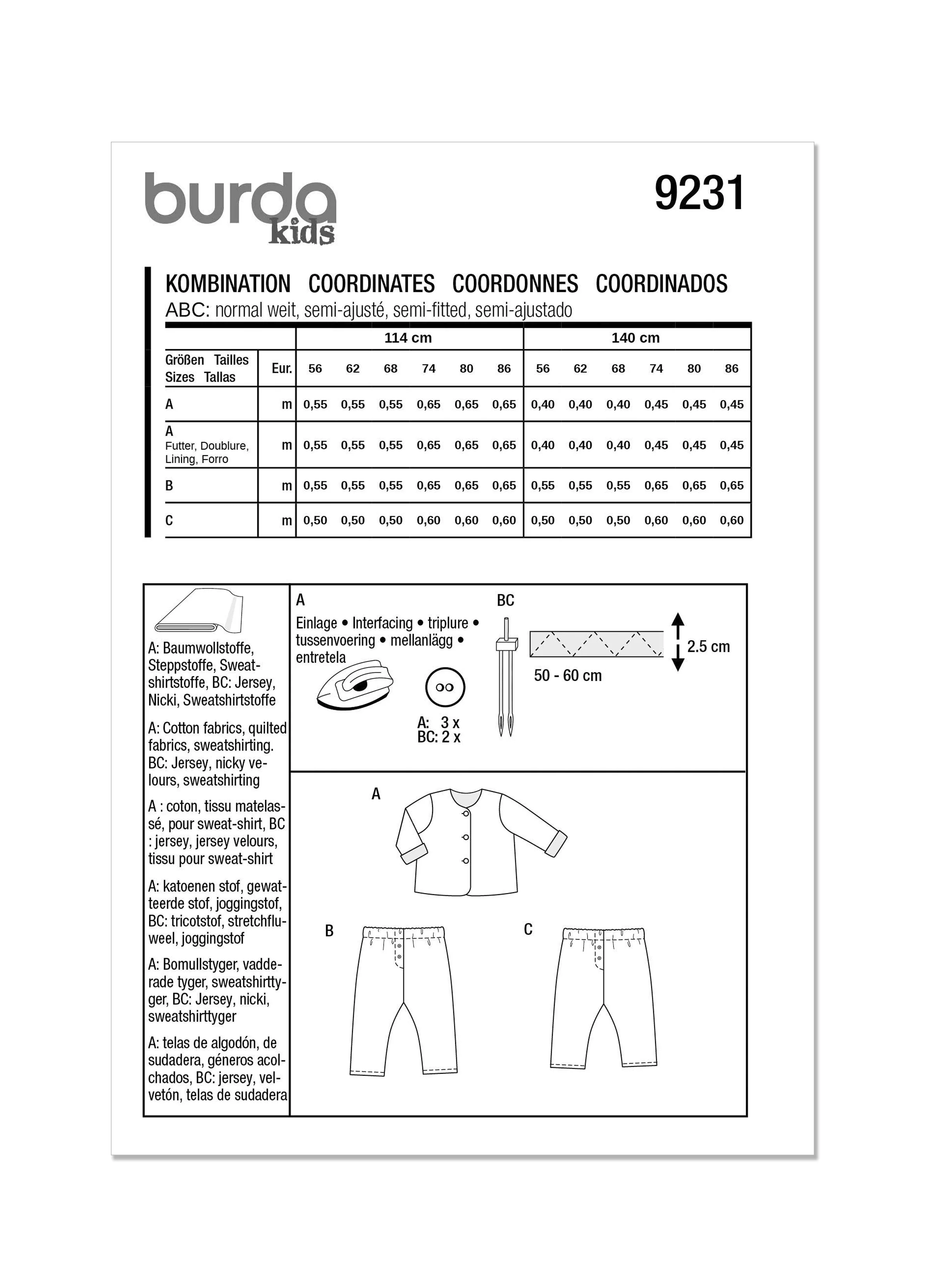 Burda Baby Jacket & Trousers 9231 - Image 9