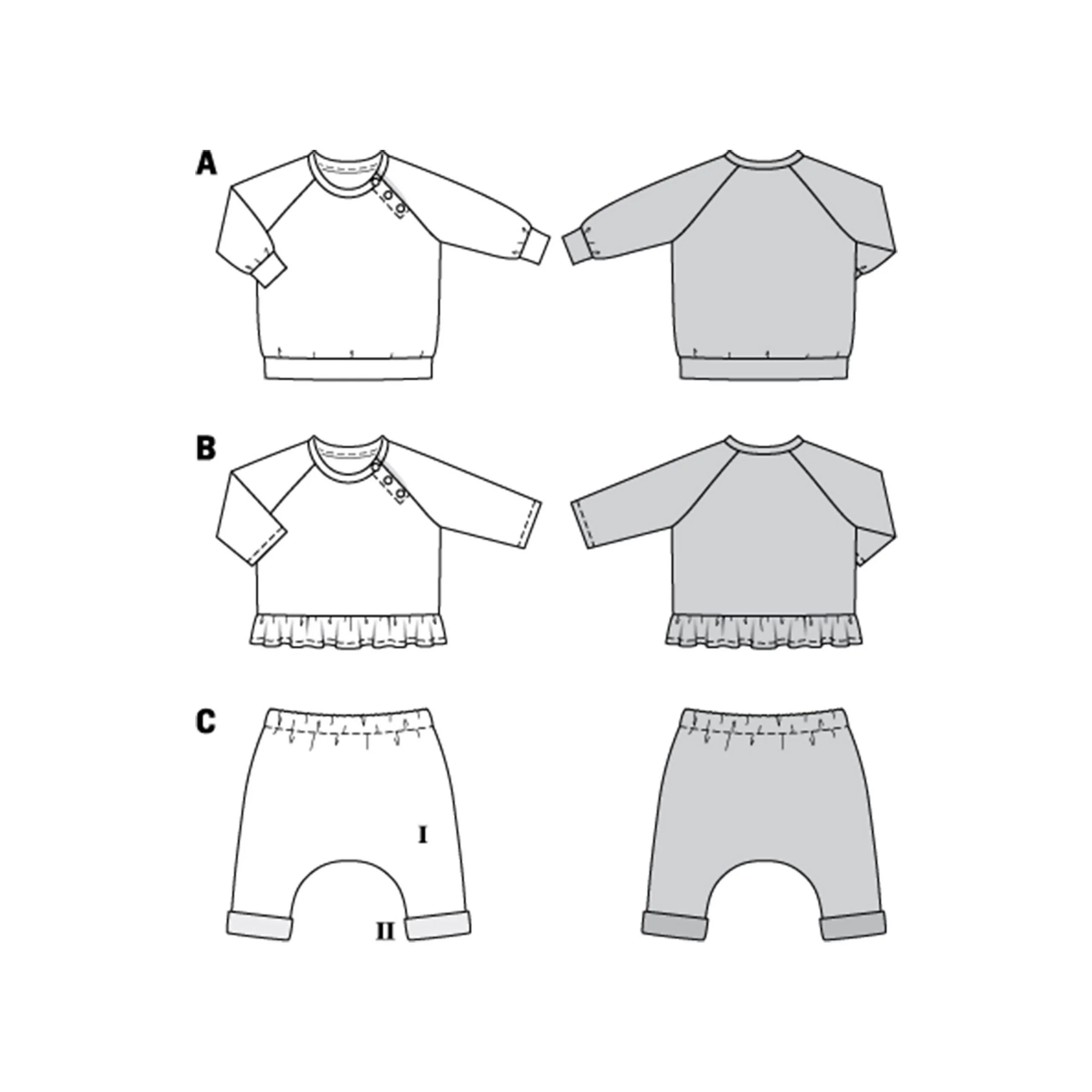 Burda Baby Top and Trousers 9312 - Image 4