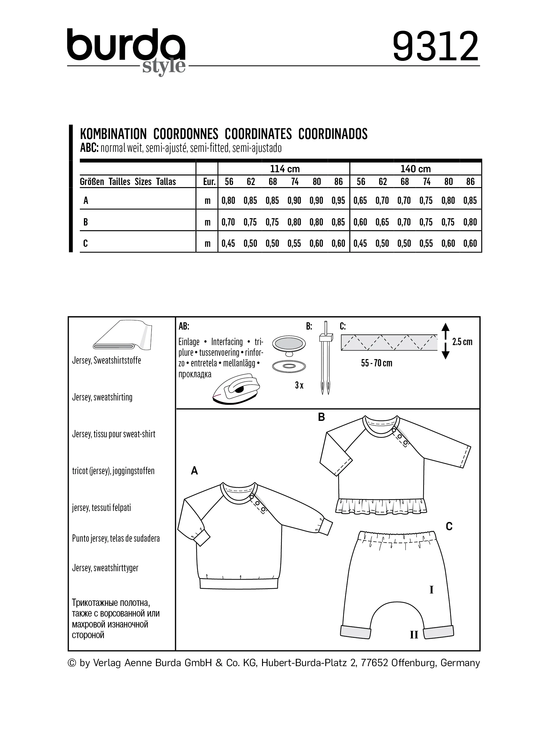 Burda Baby Top and Trousers 9312 - Image 5