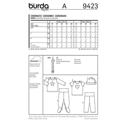 Burda Baby Top and Trousers 9423 - Image 7