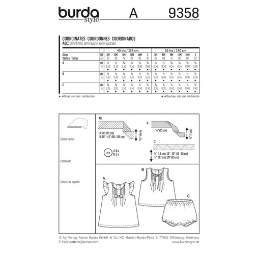 Burda Baby Top, Dress, Panties 9358 - Image 7