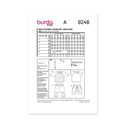 Burda Baby's Top and Leggings 9246 - Image 5