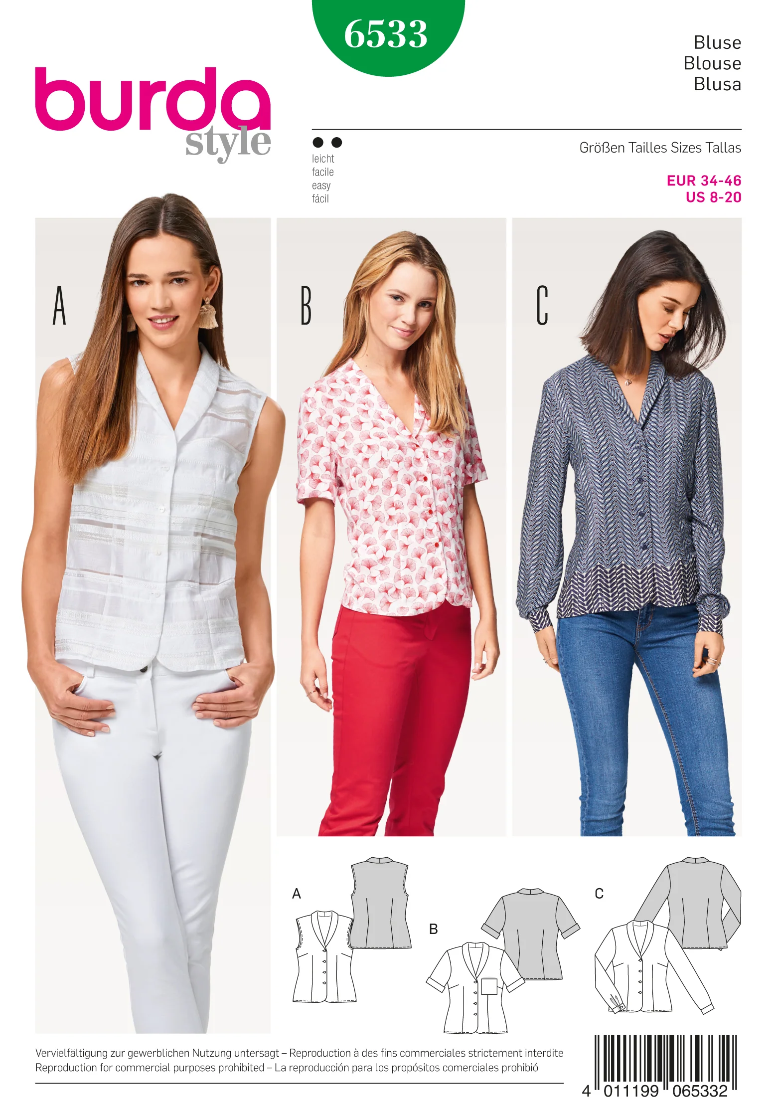 Burda Blouses 6533 - Image 2