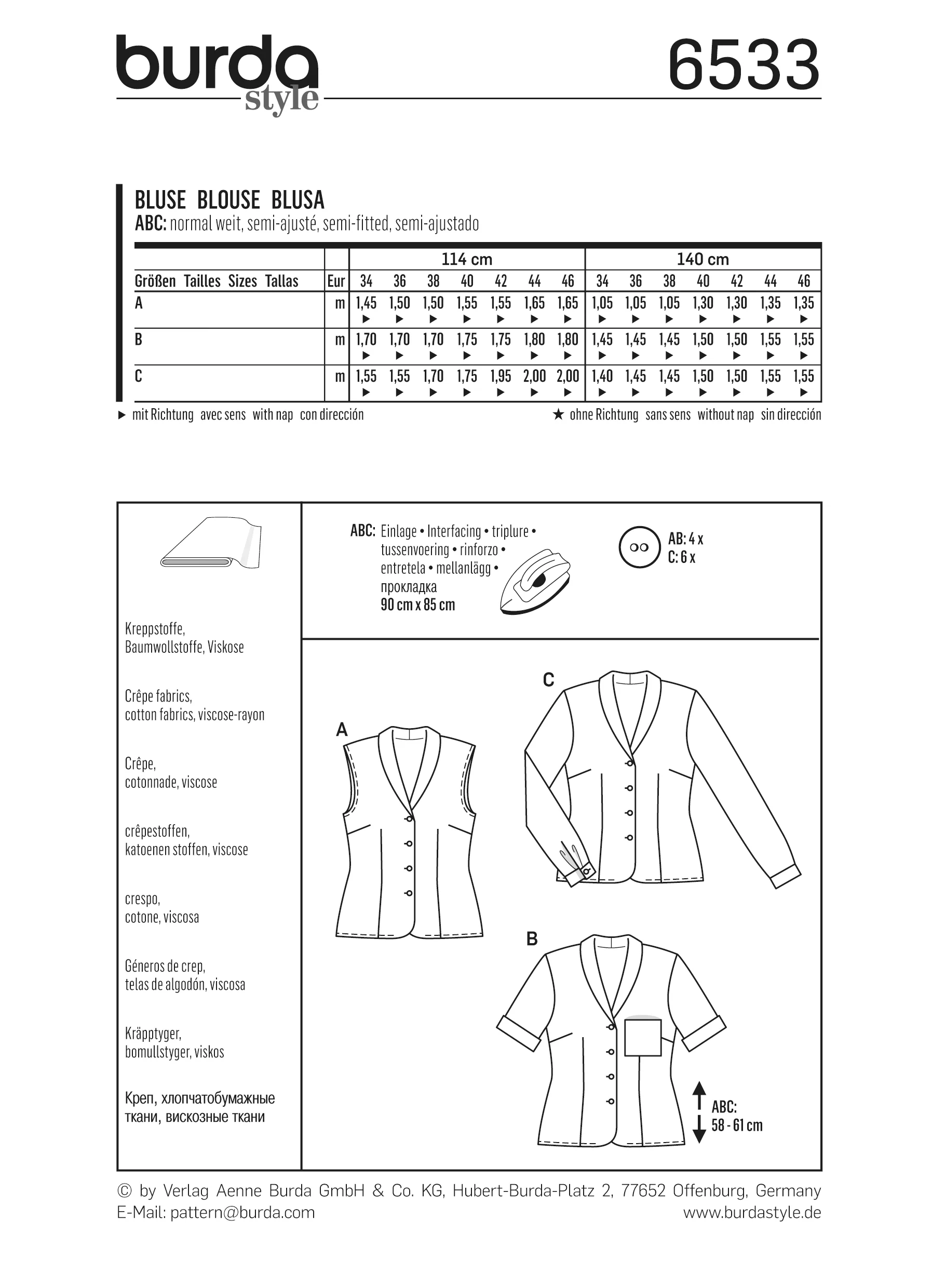 Burda Blouses 6533 - Image 7