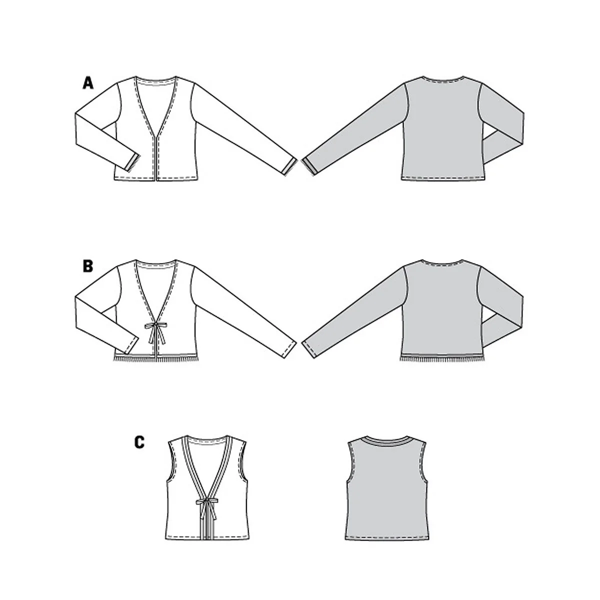 Burda Cardigan Jacket and Waistcoat 6120 - Image 8
