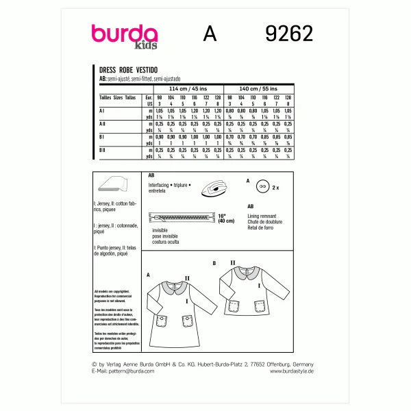 Burda Child Dress and Top 9262 - Image 8