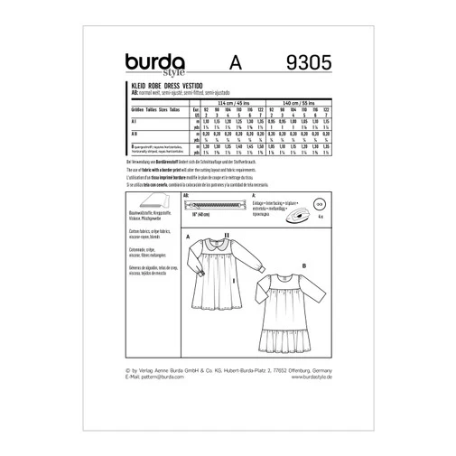 Burda Child Dresses 9305 - Image 5
