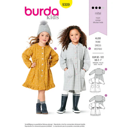 Burda Child Dresses 9309 - Image 2