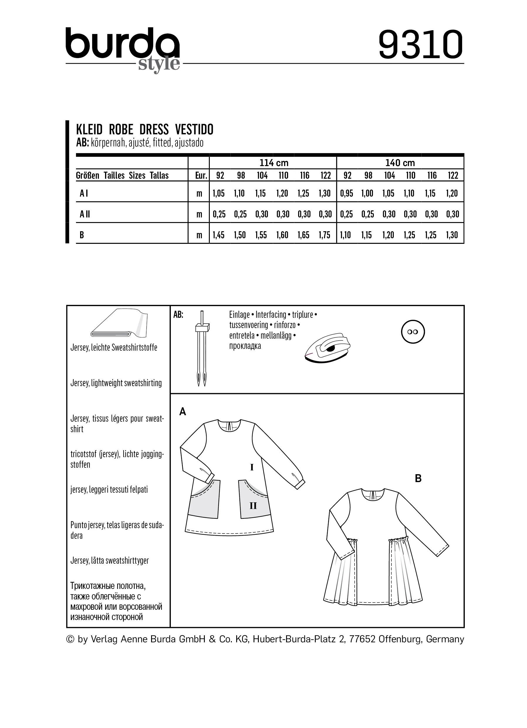 Burda Child Dresses 9310 - Image 5