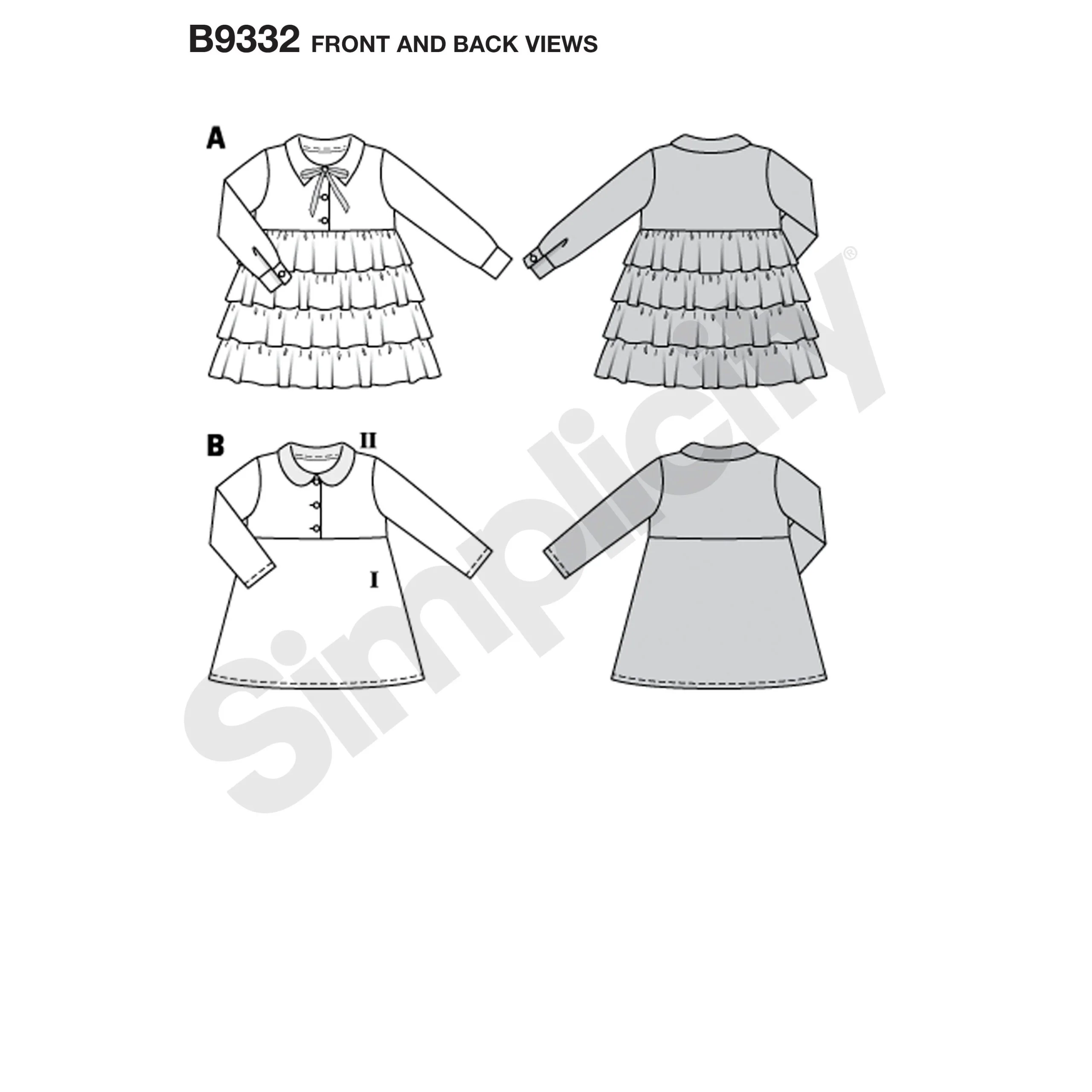 Burda Child Dresses 9332 - Image 4