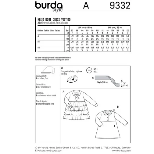 Burda Child Dresses 9332 - Image 5