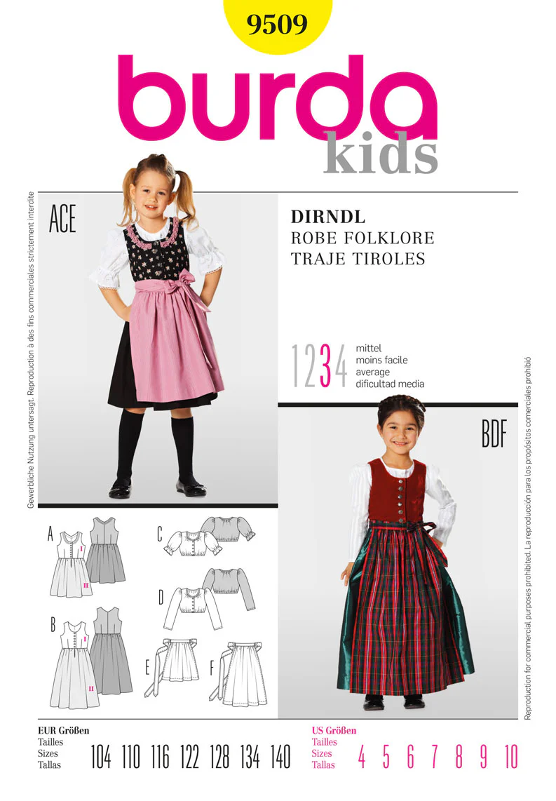 Burda Child Dresses and Tops 9509 - Image 2