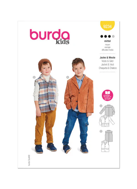 Burda Child Jacket & Waistcoat 9234 - Image 2