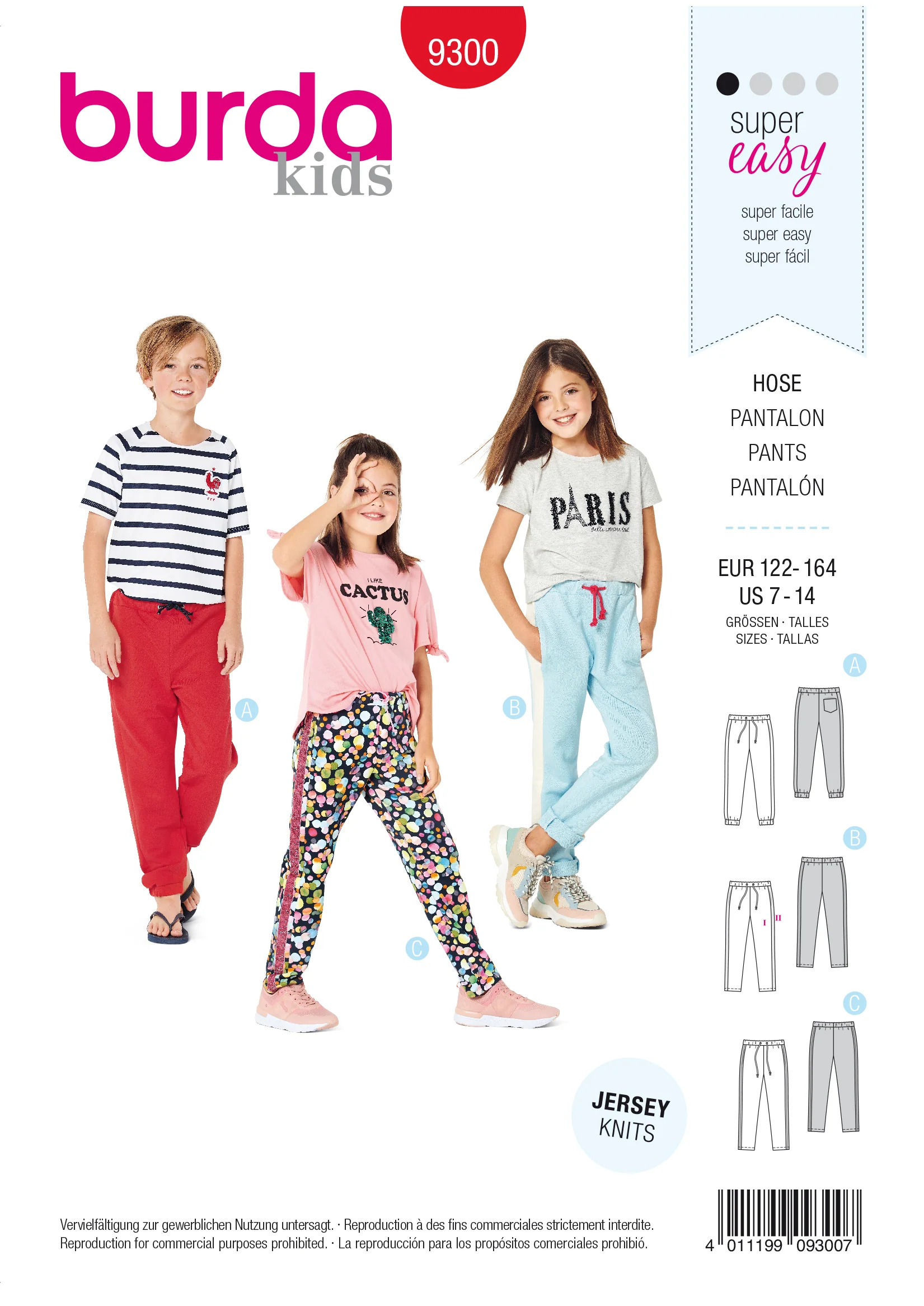 Burda Child/Teen Joggers 9300 - Image 2