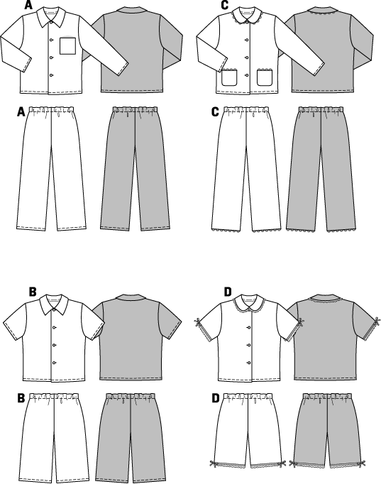 Burda Child/Teen Pyjamas 9747 - Image 3