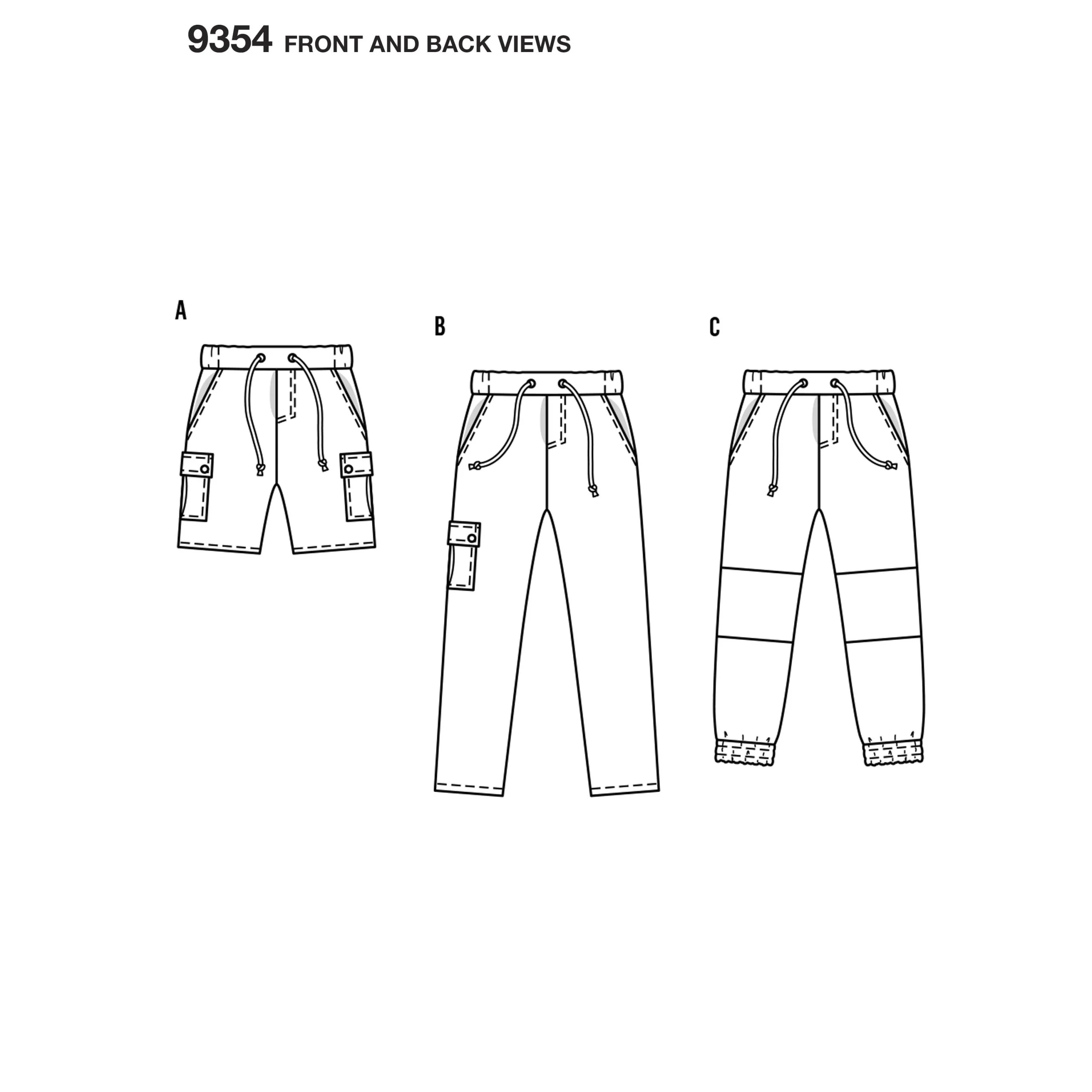 Burda Child/Teen Trousers and Shorts 9354 - Image 5