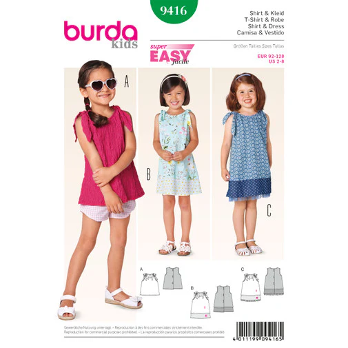 Burda Child Top and Dresses 9416 - Image 2