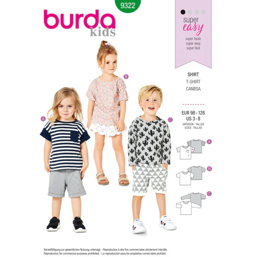 Burda Child Tops 9322 - Image 2