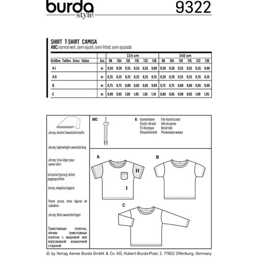 Burda Child Tops 9322 - Image 6