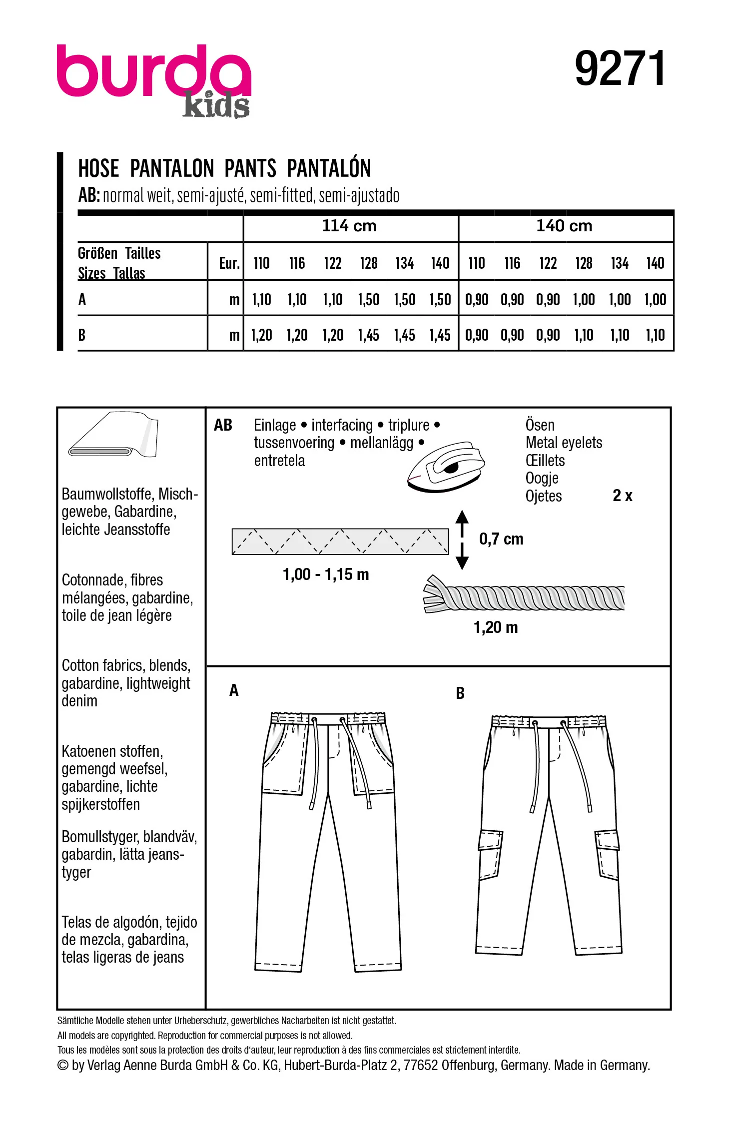 Burda Child Trousers 9271 - Image 5