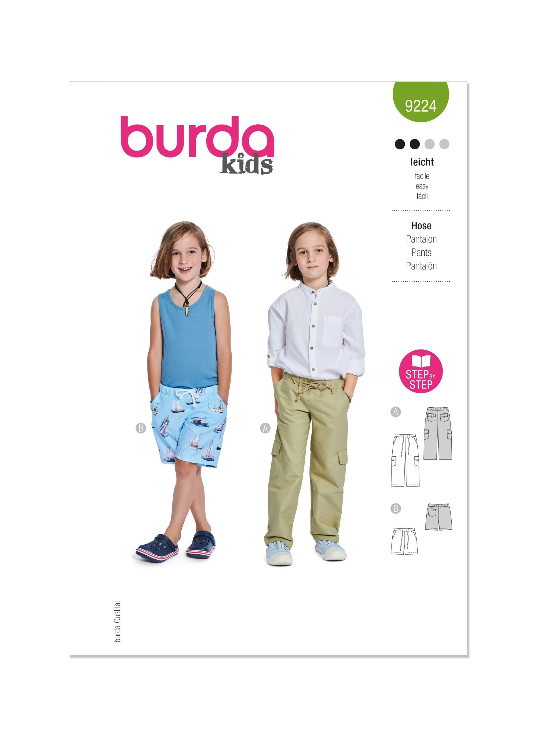 Burda Child Trousers & Shorts 9224 - Image 2