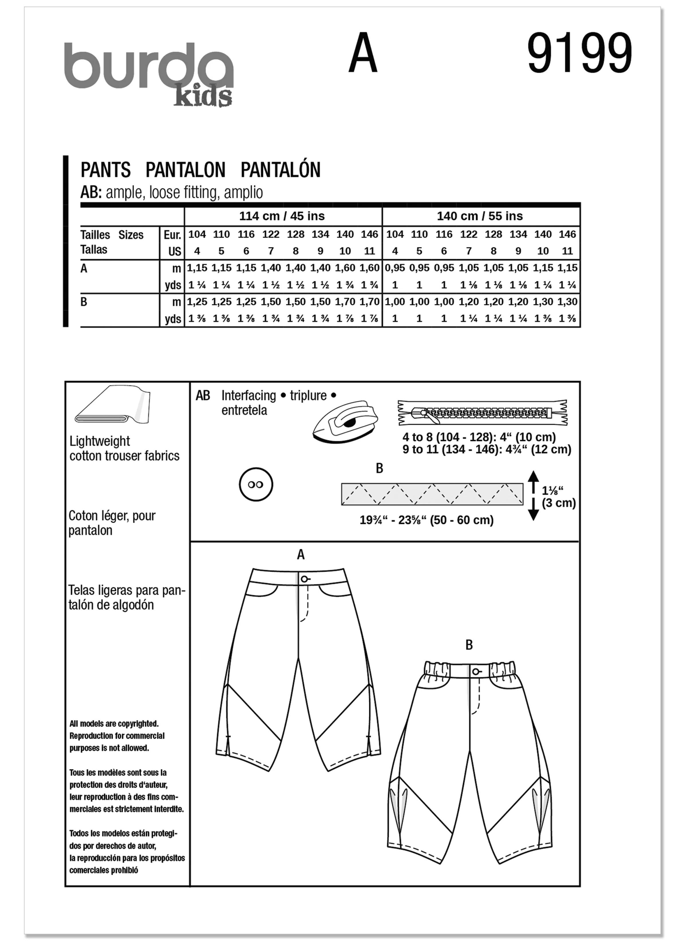 Burda Children's Bloomers and Cardigan 9199 - Image 9