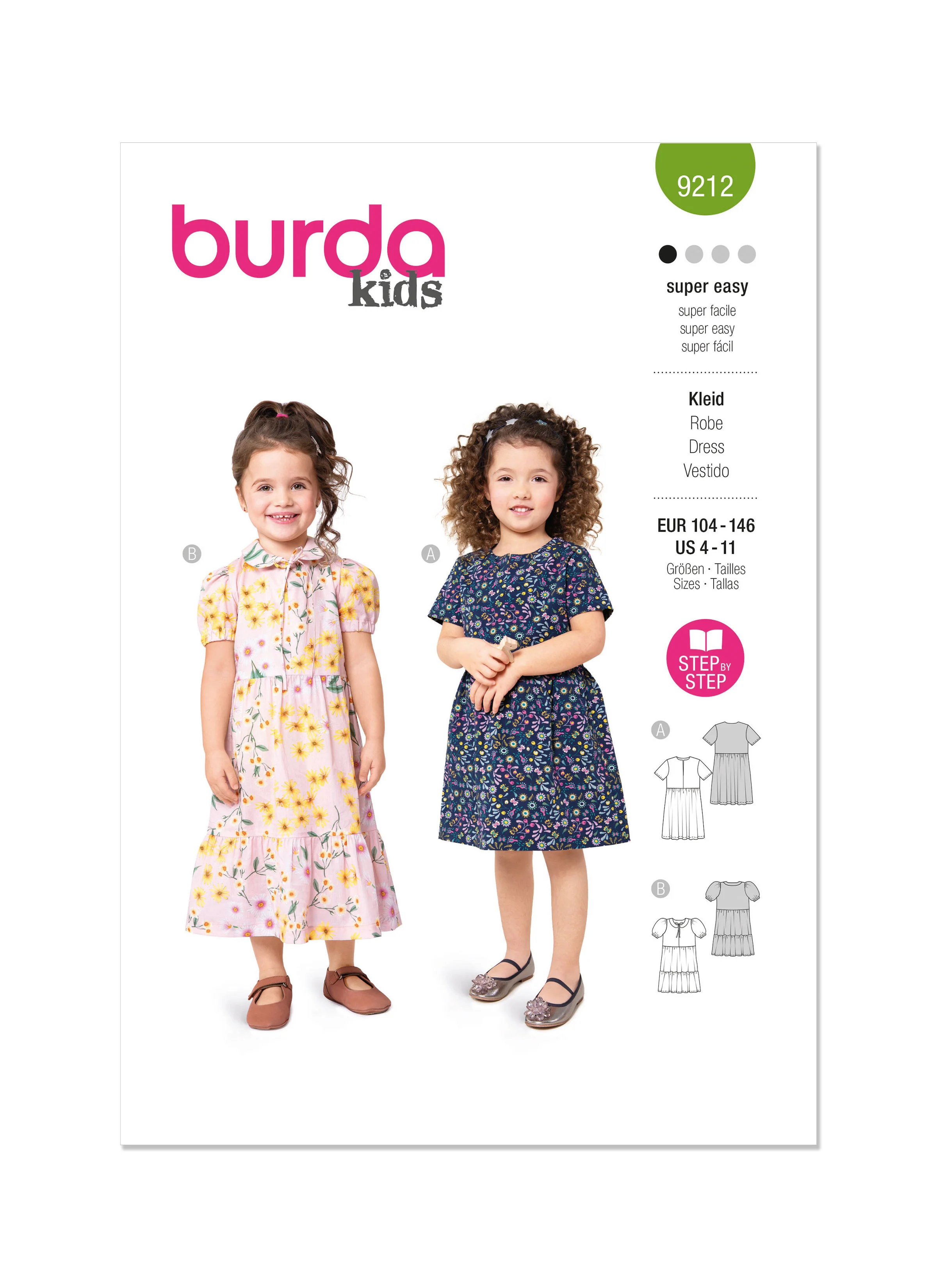 Burda Children's Dress 9212 - Image 2