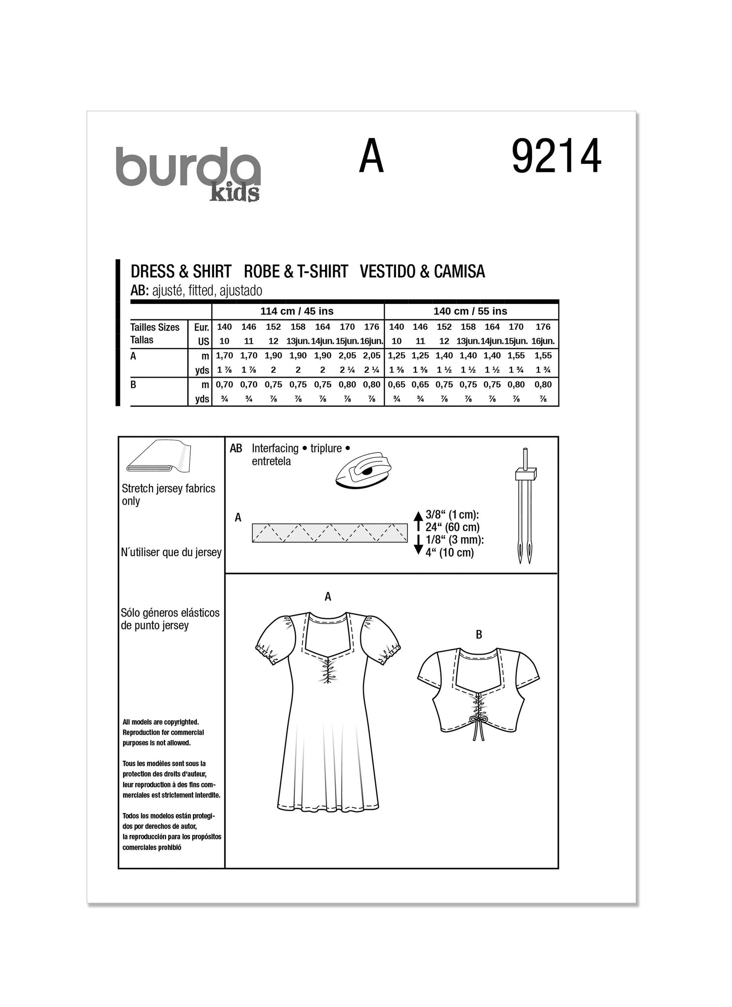 Burda Children's Dress and Shirt 9214 - Image 11
