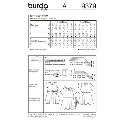 Burda Children's Dresses 9379 - Image 6