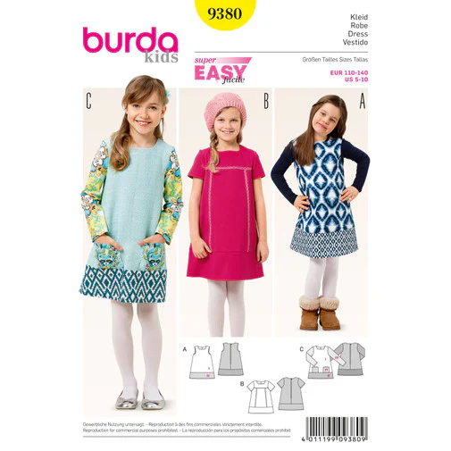 Burda Children's Dresses 9380 - Image 2