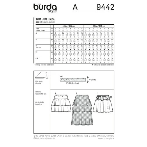 Burda Children's Skirts 9442 - Image 6