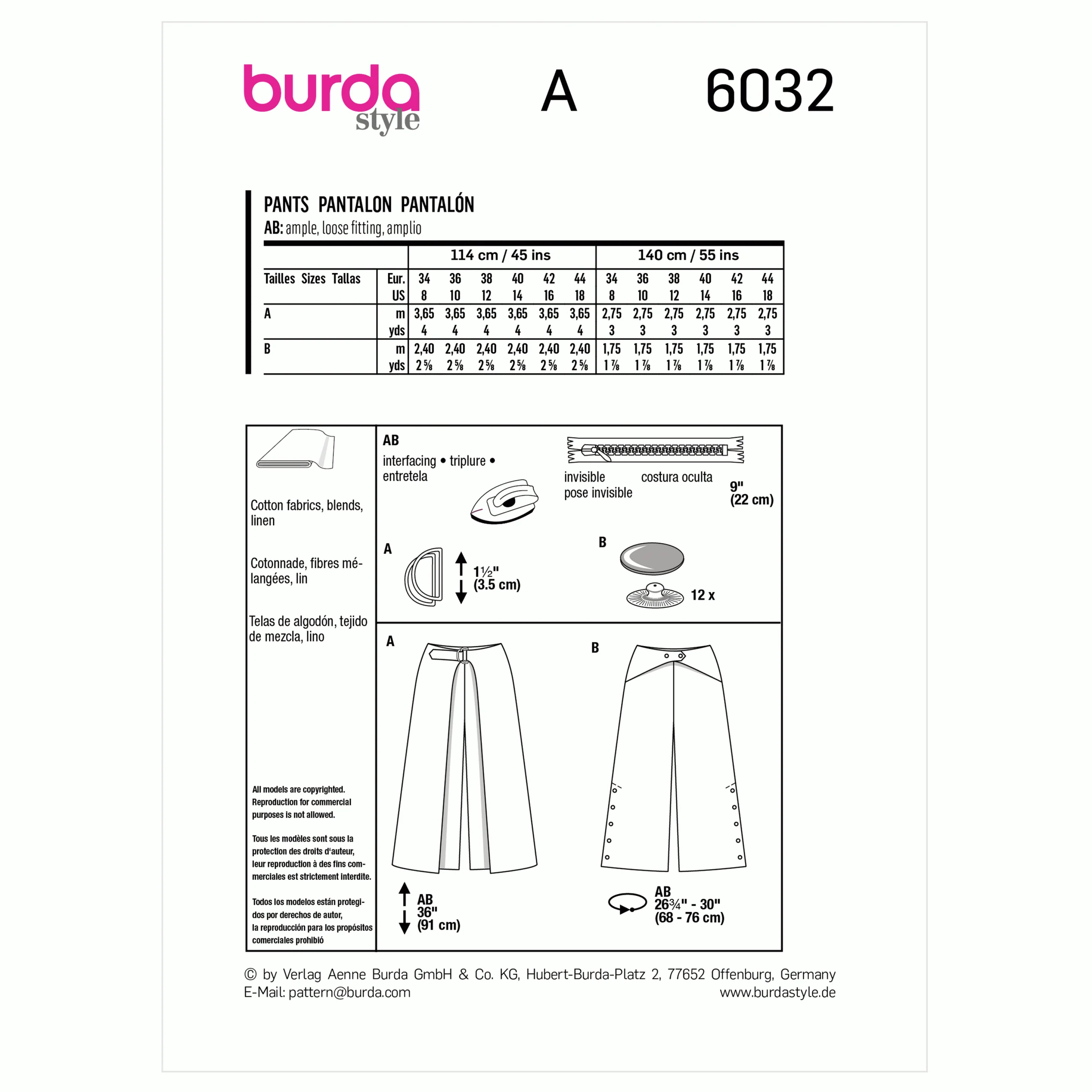Burda Culottes 6032 - Image 7