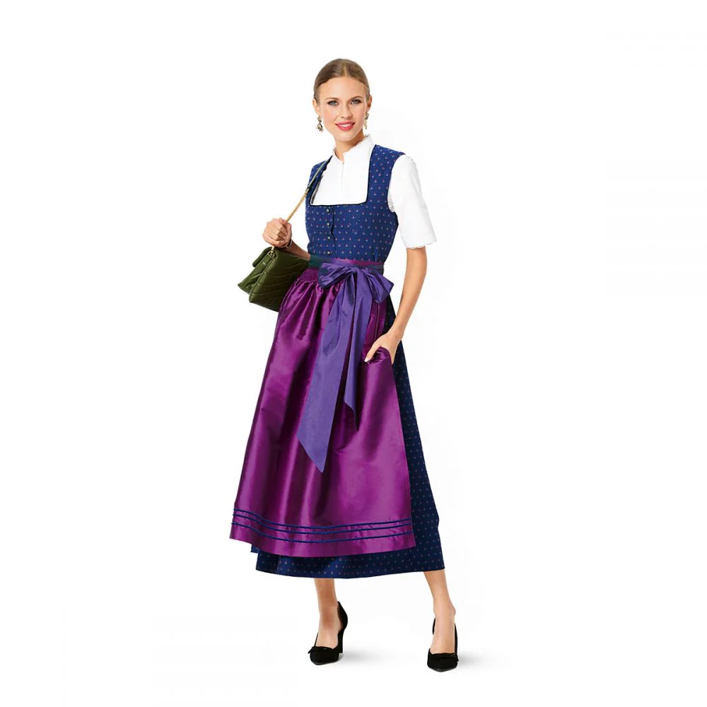 Burda Dirndl Dress, Blouse and Apron 6268 - Image 3