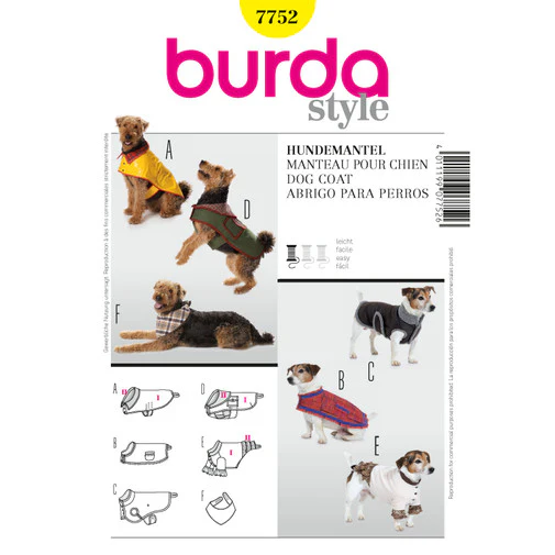 Burda Dog Coats 7752 - Image 2