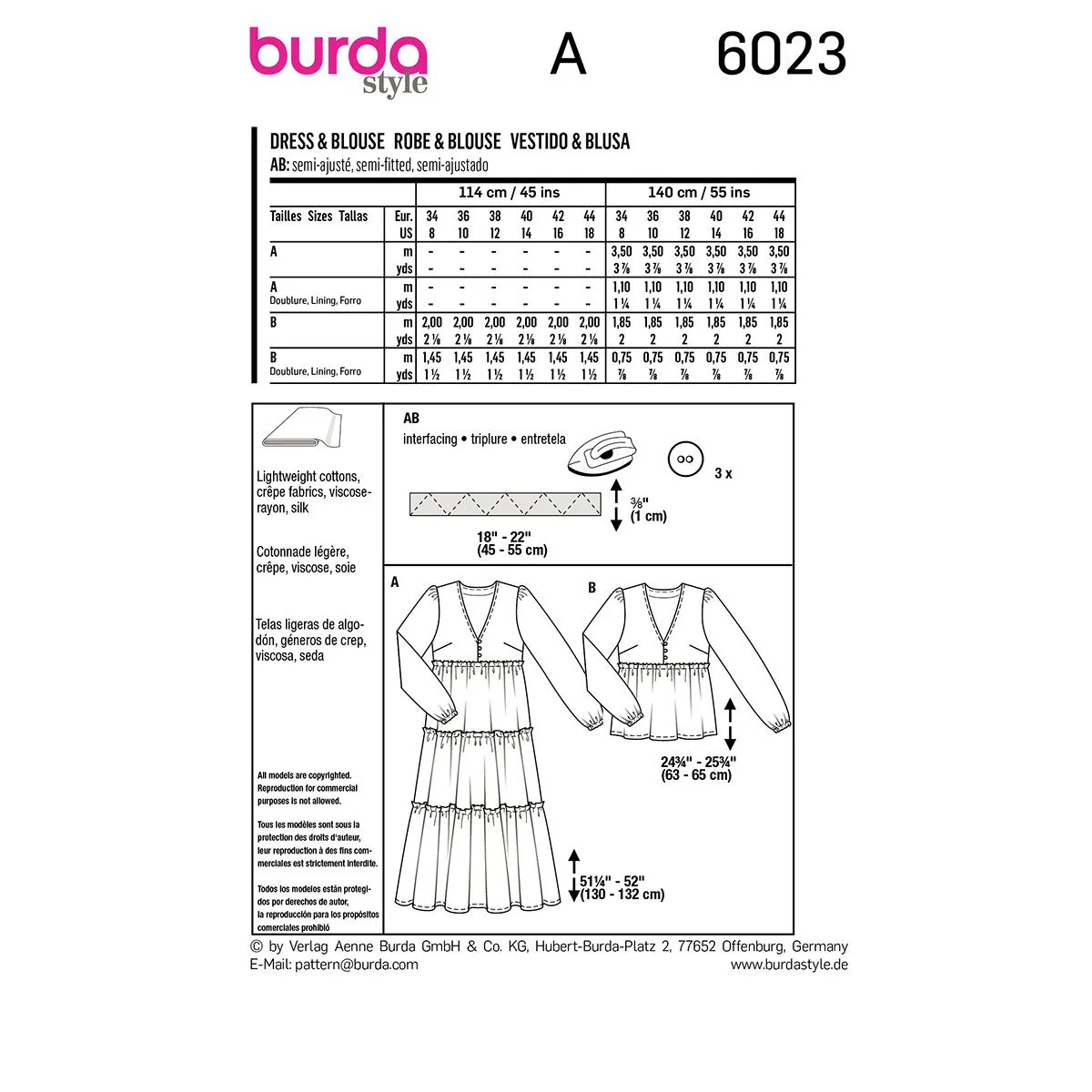 Burda Dress and Blouse 6023 - Image 9