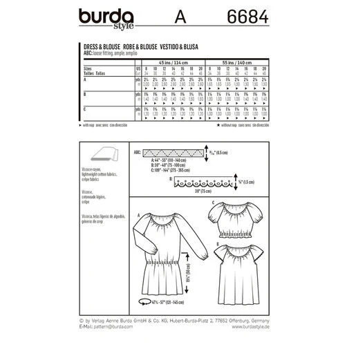 Burda Dress and Blouses 6684 - Image 8