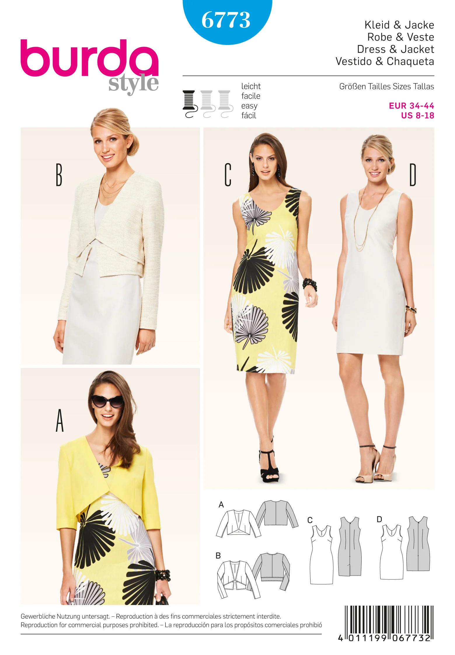 Burda Dress and Jacket 6773 - Image 2
