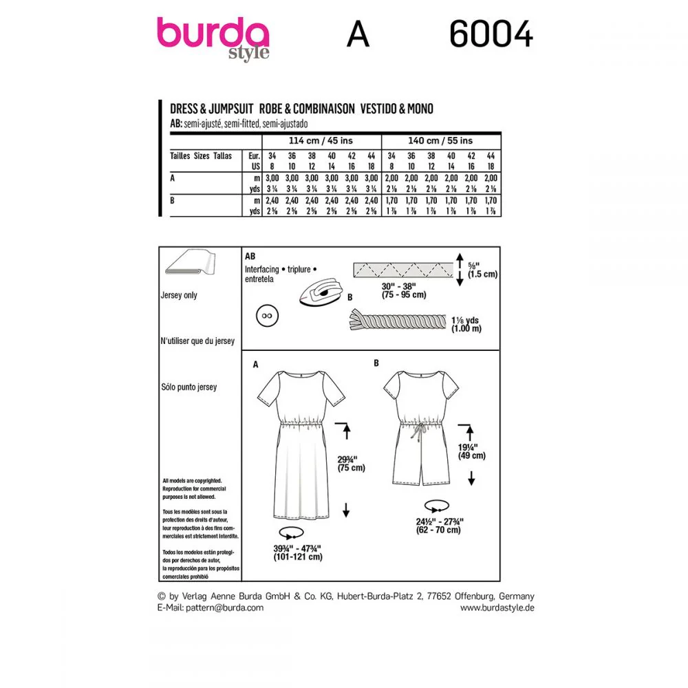 Burda Dress and Jumpsuit 6004 - Image 5
