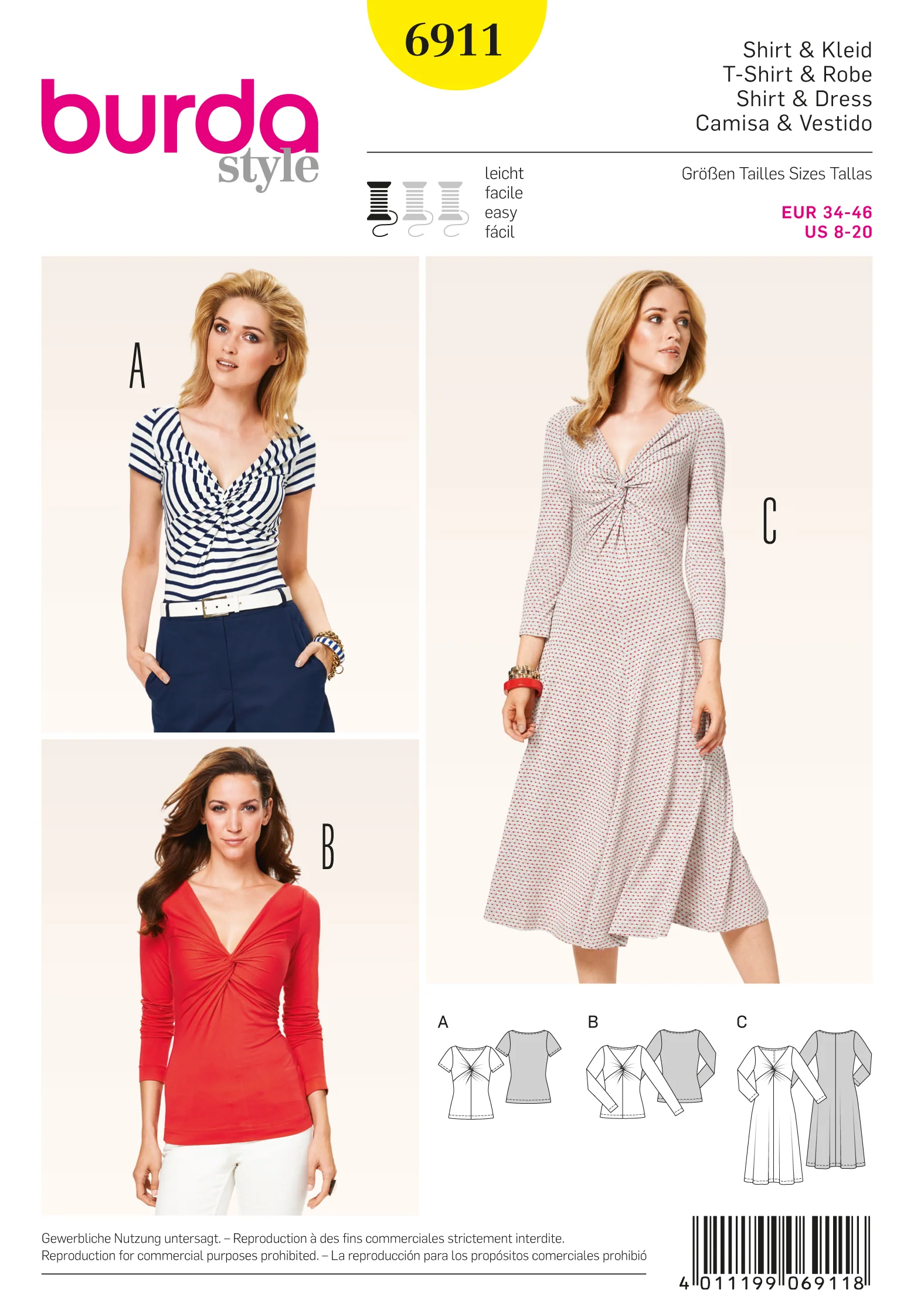 Burda Dress and Tops 6911 - Image 2