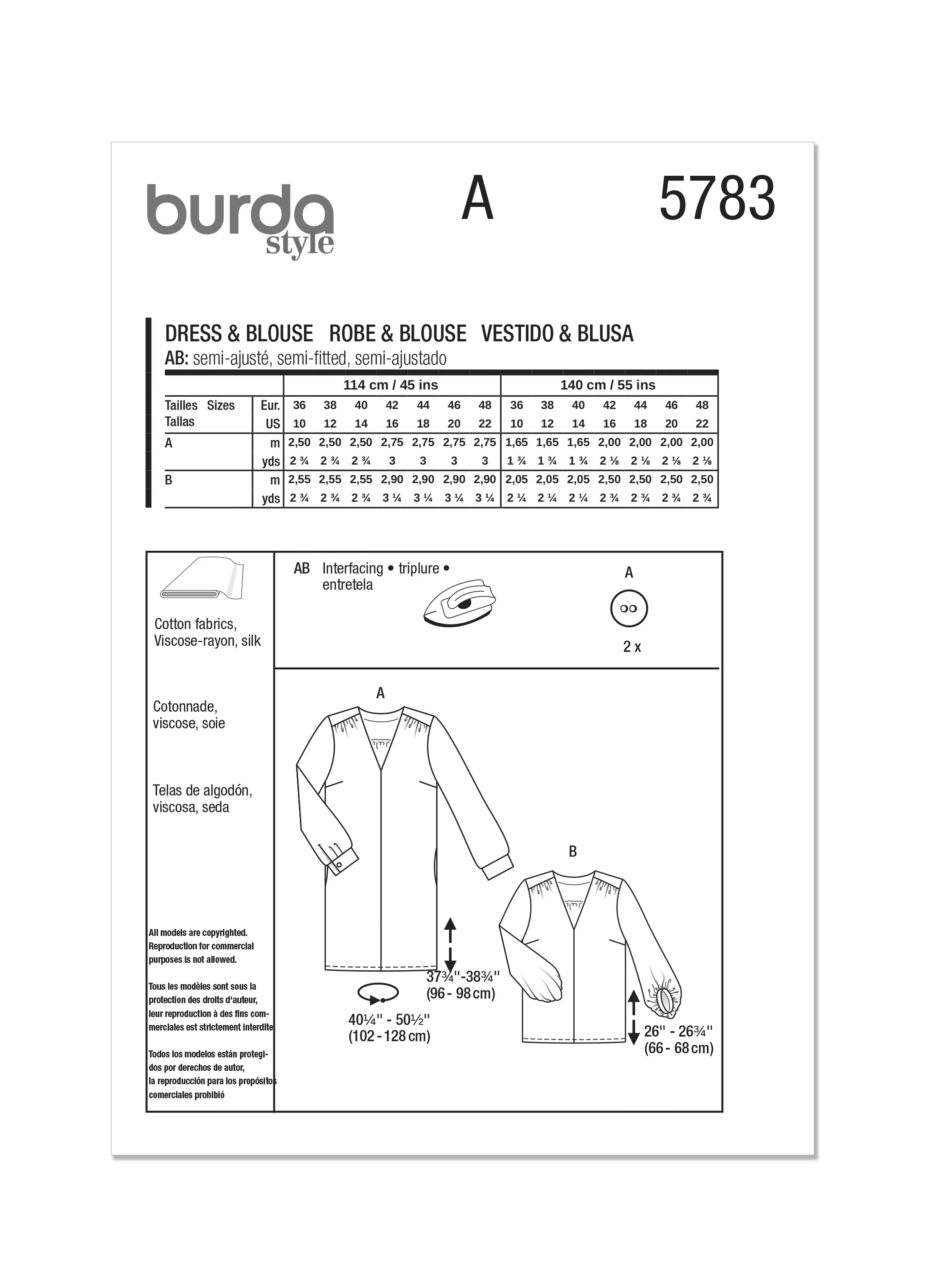 Burda Dress & Blouse 5783 - Image 11
